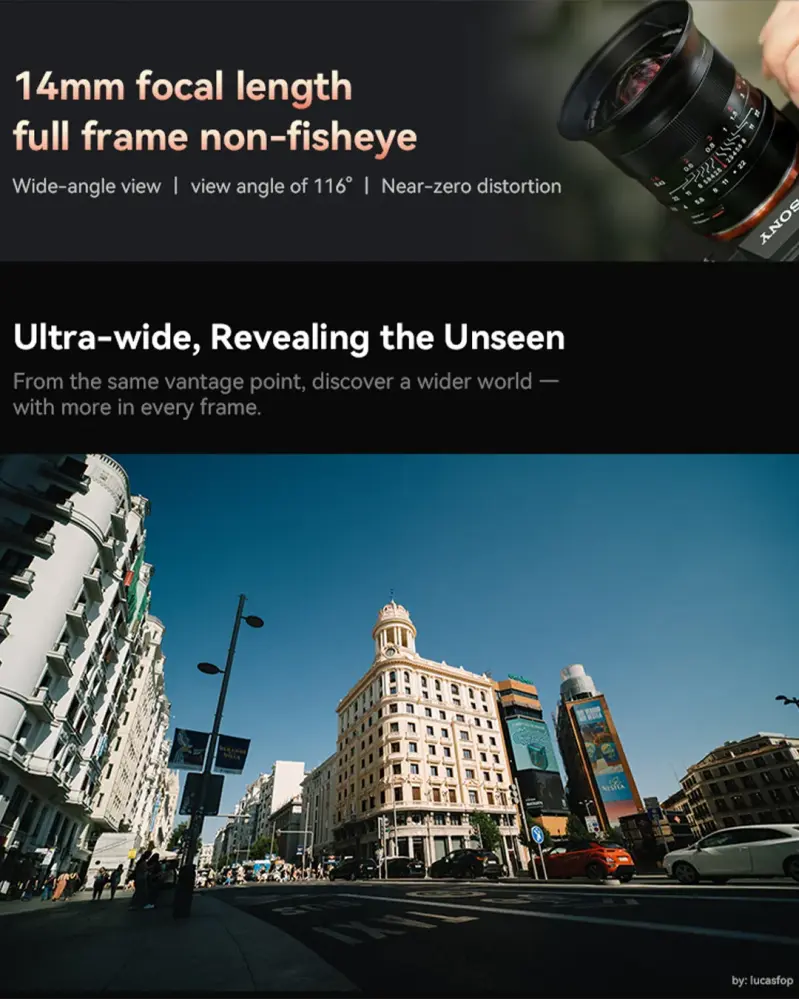 7Artisans 14mm f/2.8 Fullformatsobjektiv for Canon EOS RF Rask levering fra Sverige.