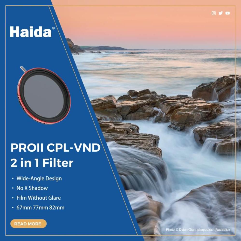  Haida CPL-VND 3–7 trinn – Justerbart hybridfilter med polarisering Rask levering fra Sverige.