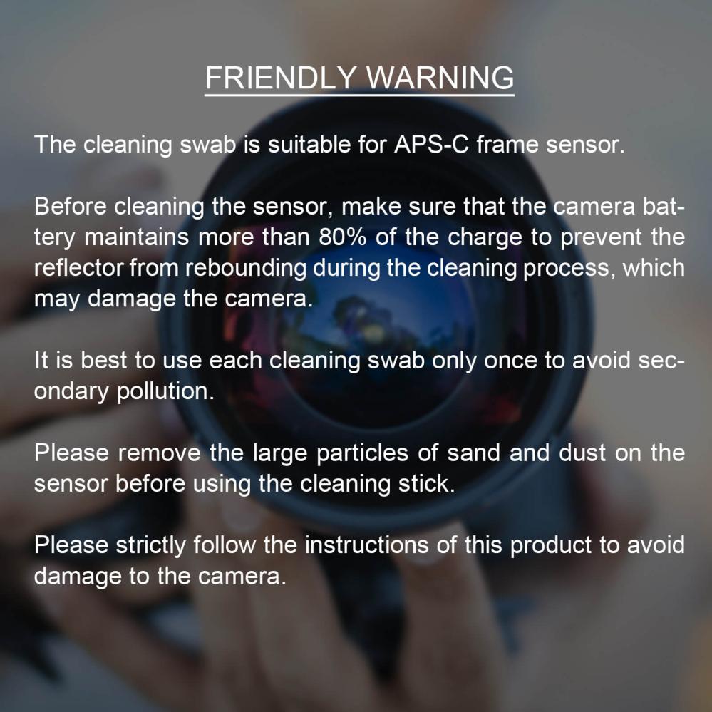  K&F Concept 10 stk rengjøringspinner og rengjøringsvæske for APS-C bildebrikke Rask levering fra Sverige.