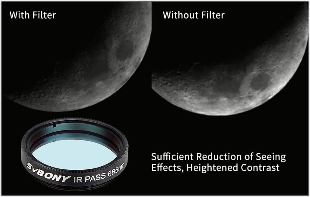  Svbony SV183 IR Pass 685 nm filter 2-tommer – forbedrer kontrasten Rask levering fra Sverige.