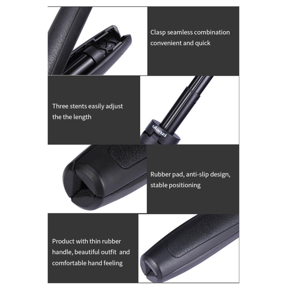  Ulanzi Mini-stativ og håndtak 2-i-1 for actionkameraer Rask levering fra Sverige.