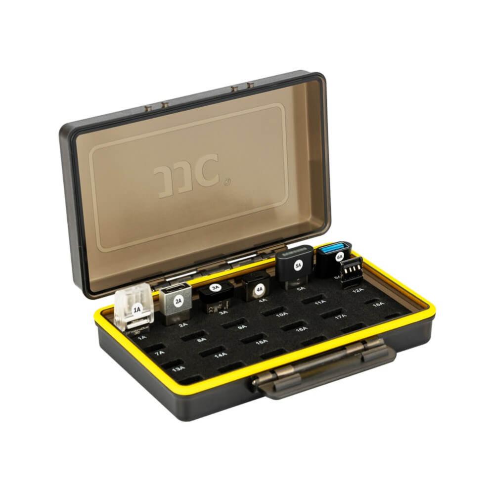 Kiwifotos JJC hårt Minnekortetui for USB Flash Drive 20x Type-A & 4x Type-C