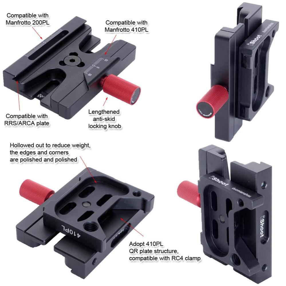  iShoot feste for Manfrotto- og Arca Swiss-plater Rask levering fra Sverige.