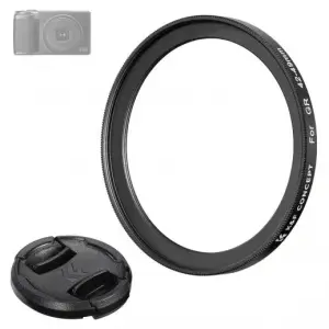 K&F Concept K&F Concept Step Up Ring 42-49 og objektivdeksel for Ricoh GR-serien