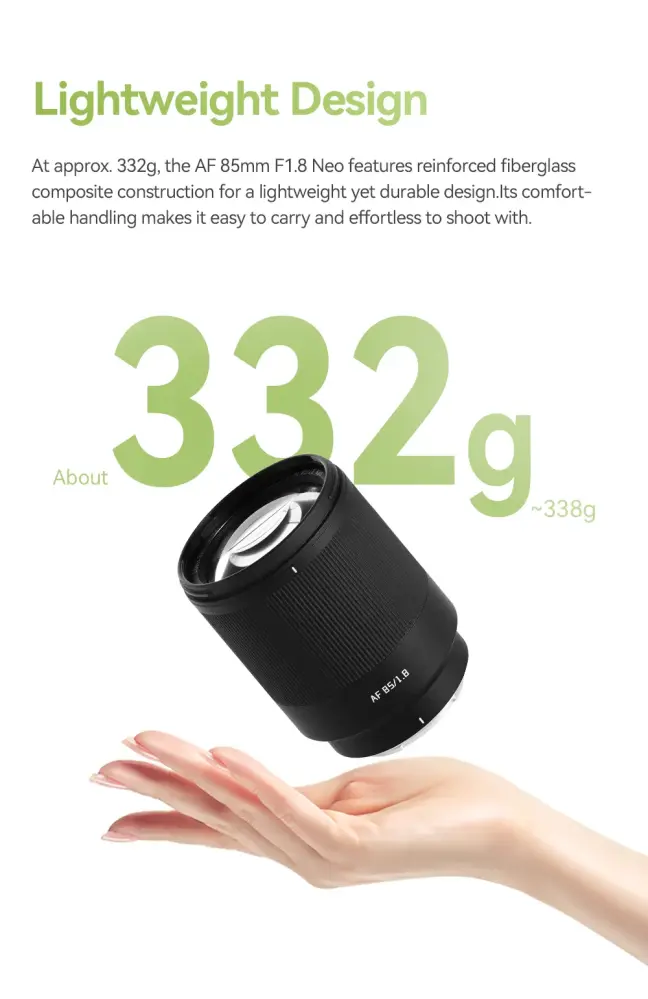  TTArtisan AF 85mm f/1.8 Neo for Sony E Rask levering fra Sverige.
