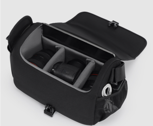  Caden D27 Trendy sort Skulderveske til kamera 24x19x14cm Rask levering fra Sverige.