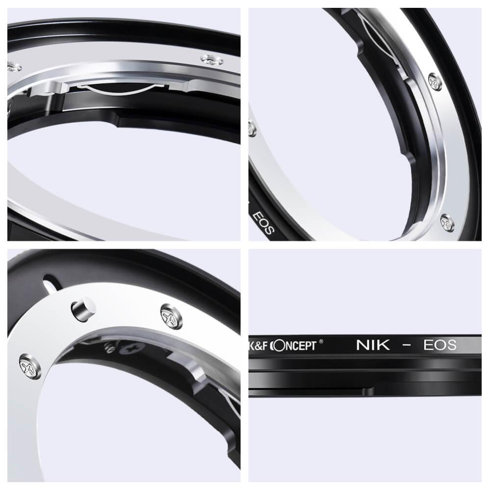 K&F Concept K&F Concept Objektivadapter til Nikon F-objektiv for Canon EOS kamerahus