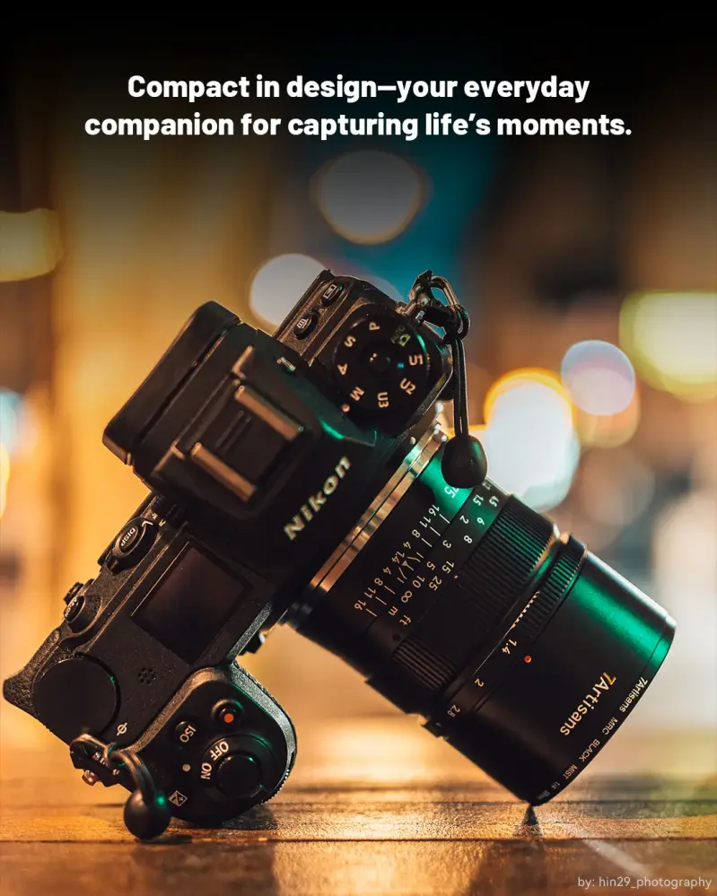  7Artisans 75mm f/1.4 Fullformatsobjektiv for Canon EOS RF Rask levering fra Sverige.
