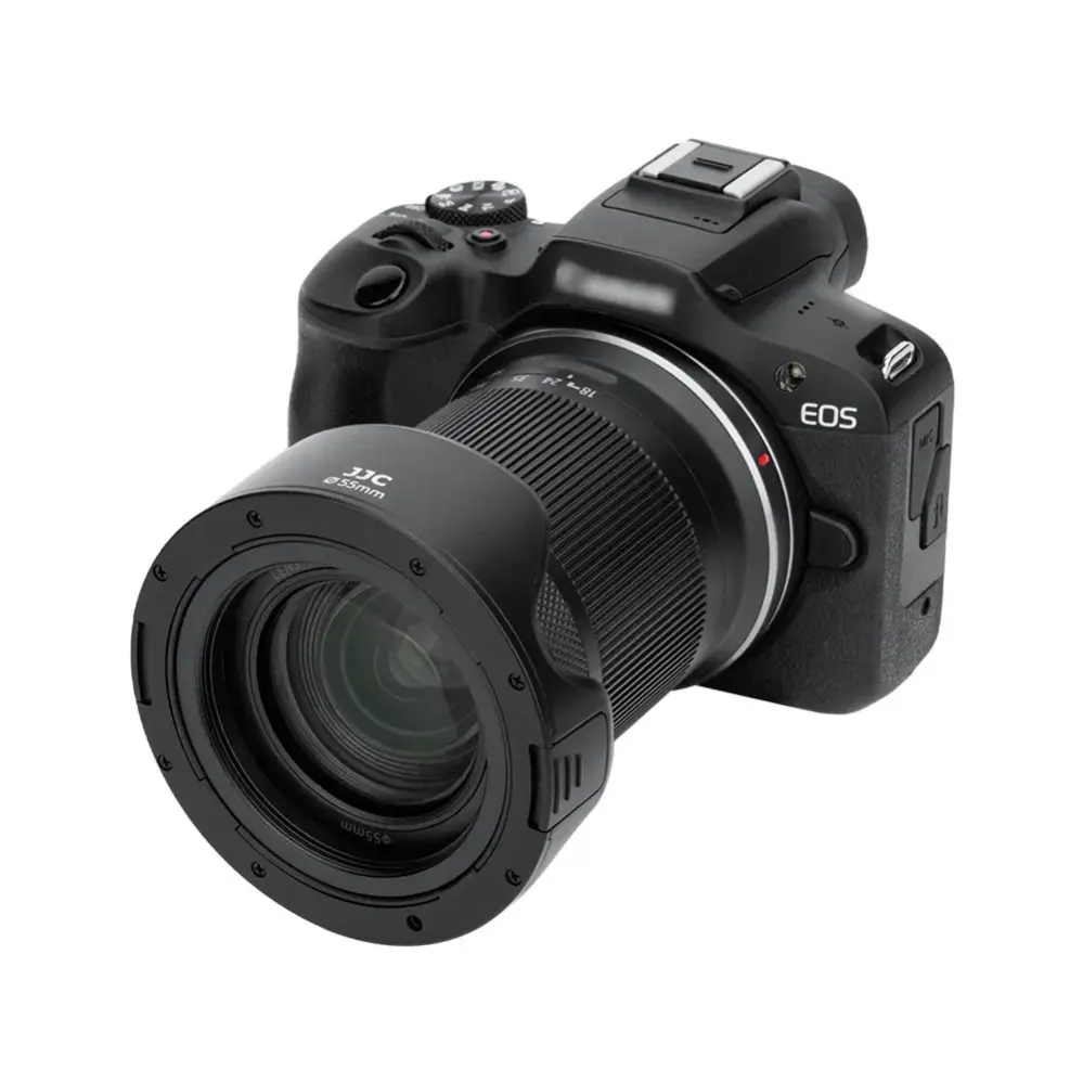  JJC LH-Q55 solblender med adapterring – beskytter mot strølys og støt Rask levering fra Sverige.