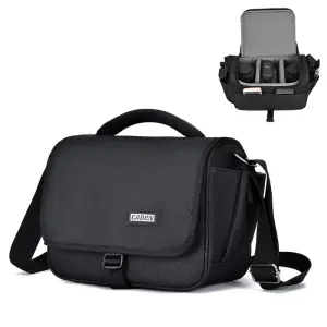 Caden Caden D27 trendy svart Axelveske for kameraet 24x19x14cm