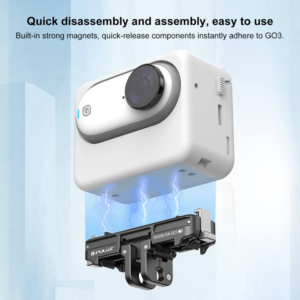  Puluz Folding Fingers ABS magnetfeste 1/4'' for Insta360 GO 3/3S Rask levering fra Sverige.