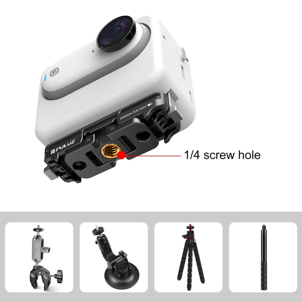  Puluz Folding Fingers ABS magnetfeste 1/4'' for Insta360 GO 3/3S Rask levering fra Sverige.