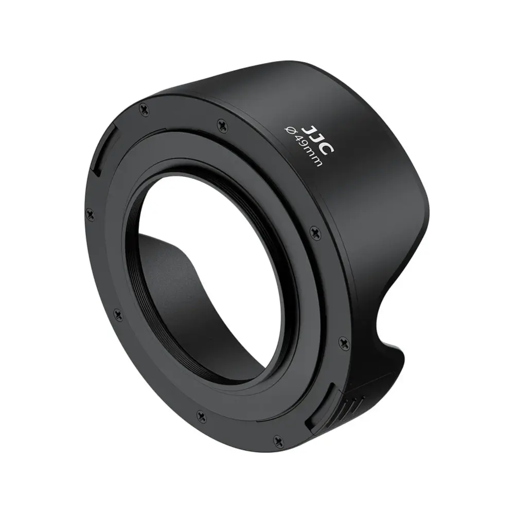  JJC LH-Q49 solblender med adapterring – beskytter mot strølys og støt Rask levering fra Sverige.