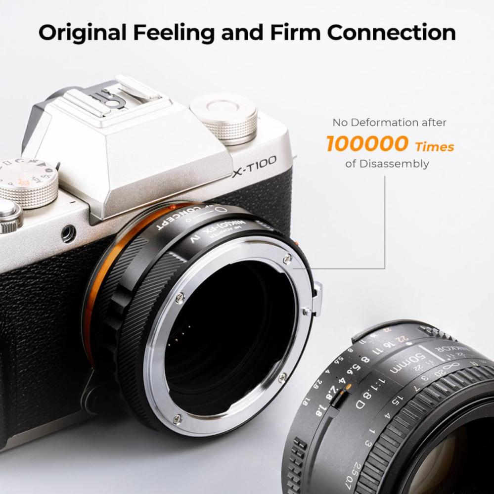 K&F Concept K&F Concept Objektivadapter IV Pro for Nikon F/D/G-objektiv for Fujifilm X
