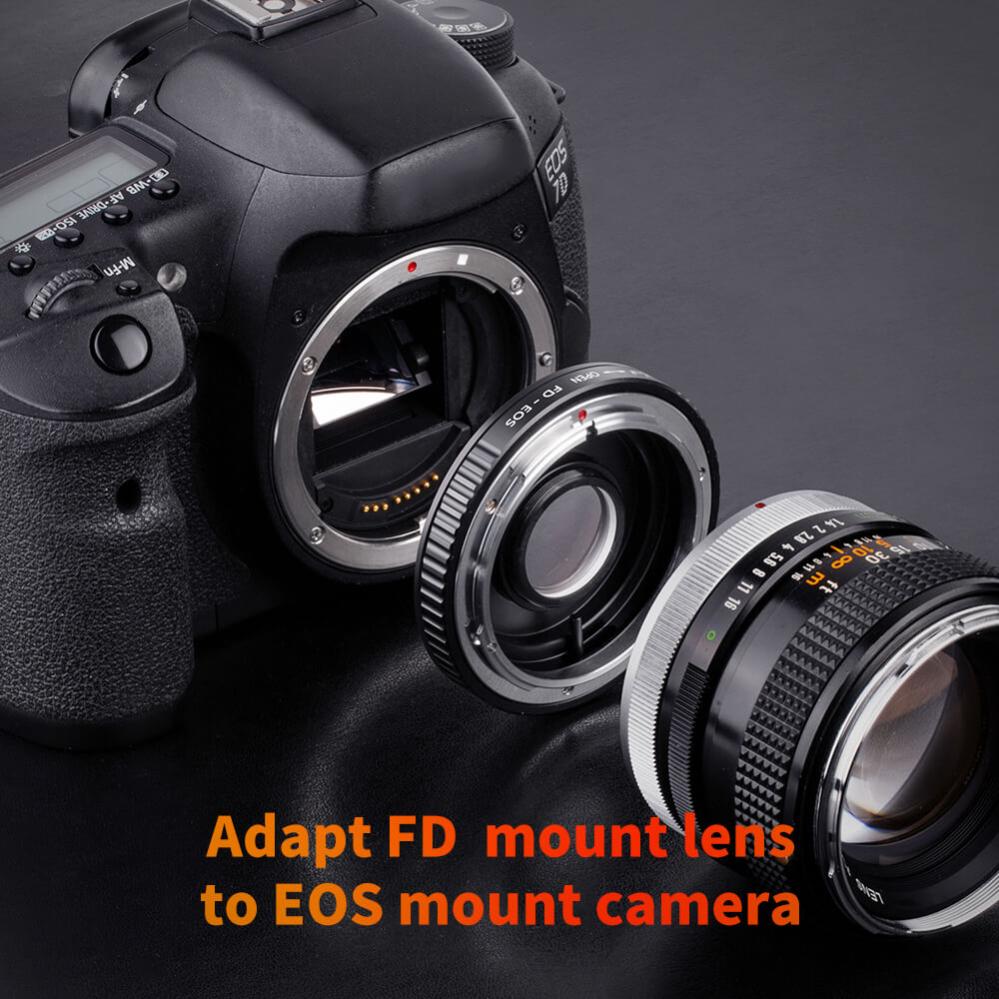 K&F Concept K&F Concept Objektivadapter till Canon FD objektiv for Canon EOS kamerahus