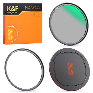  K&F Concept magnetisk polarisasjonsfilter med adapterring og magnetisk lokk Rask levering fra Sverige.