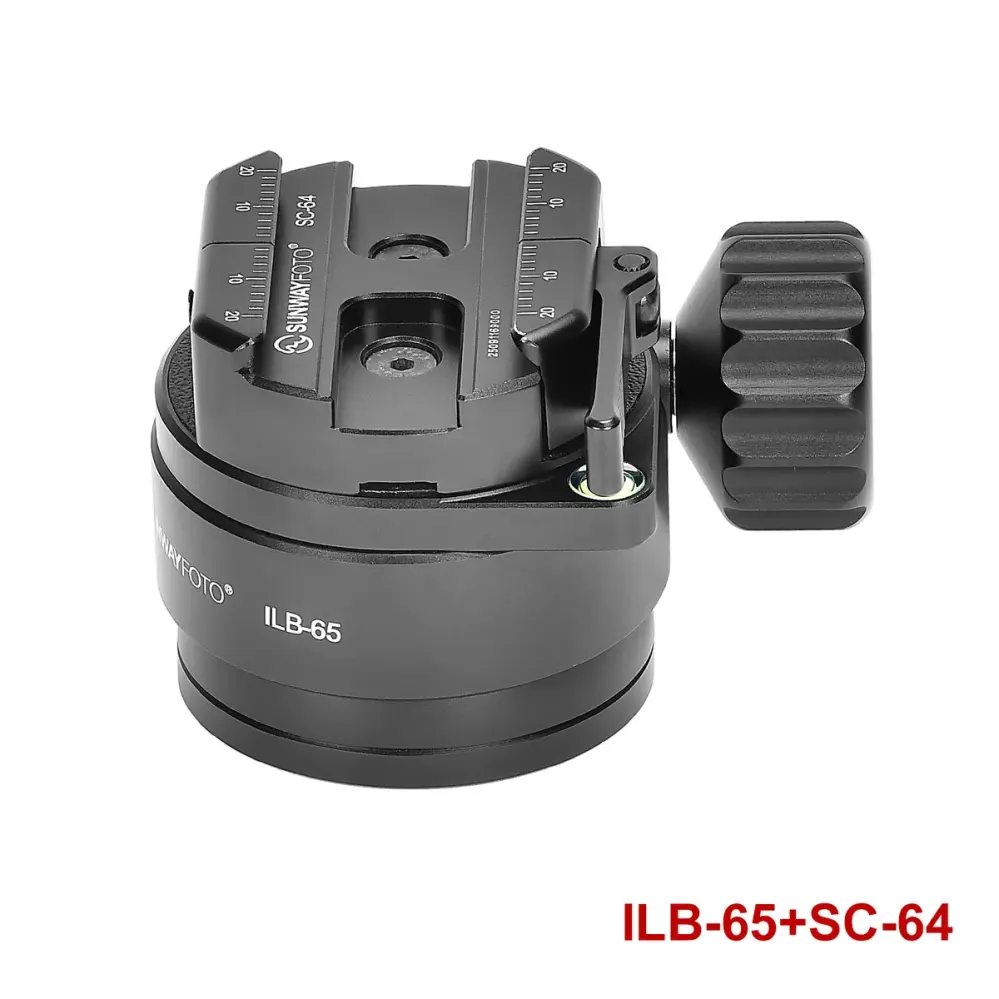  Sunwayfoto ILB-65+SC-64 65 mm nivelleringsbase med Arca-Swiss hurtigfeste Rask levering fra Sverige.