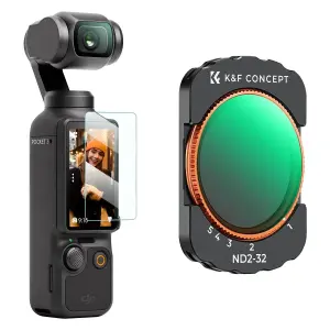  K&F Concept Variabelt ND2-32-filter for DJI Osmo Pocket 3 Rask levering fra Sverige.