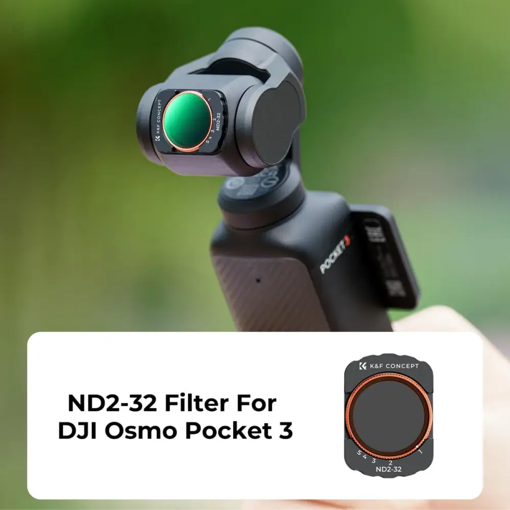  K&F Concept Variabelt ND2-32-filter for DJI Osmo Pocket 3 Rask levering fra Sverige.