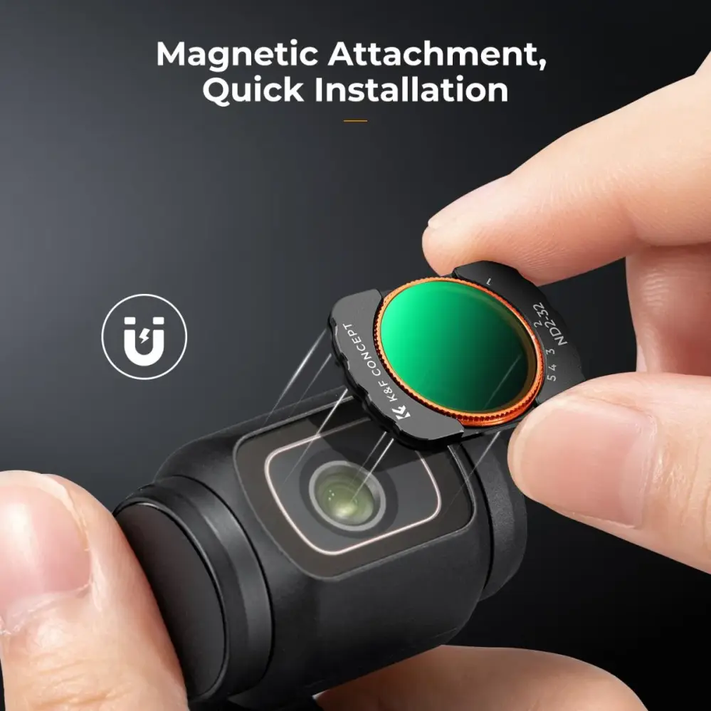  K&F Concept Variabelt ND2-32-filter for DJI Osmo Pocket 3 Rask levering fra Sverige.