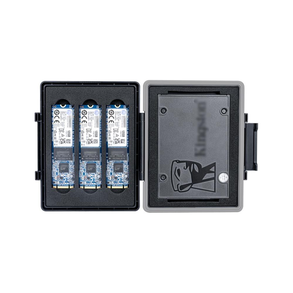 JJC Minnekortetui for 3st M.2 NVME 2280 SSD-kort+ 1st 2.5-tum intern SSD-kort