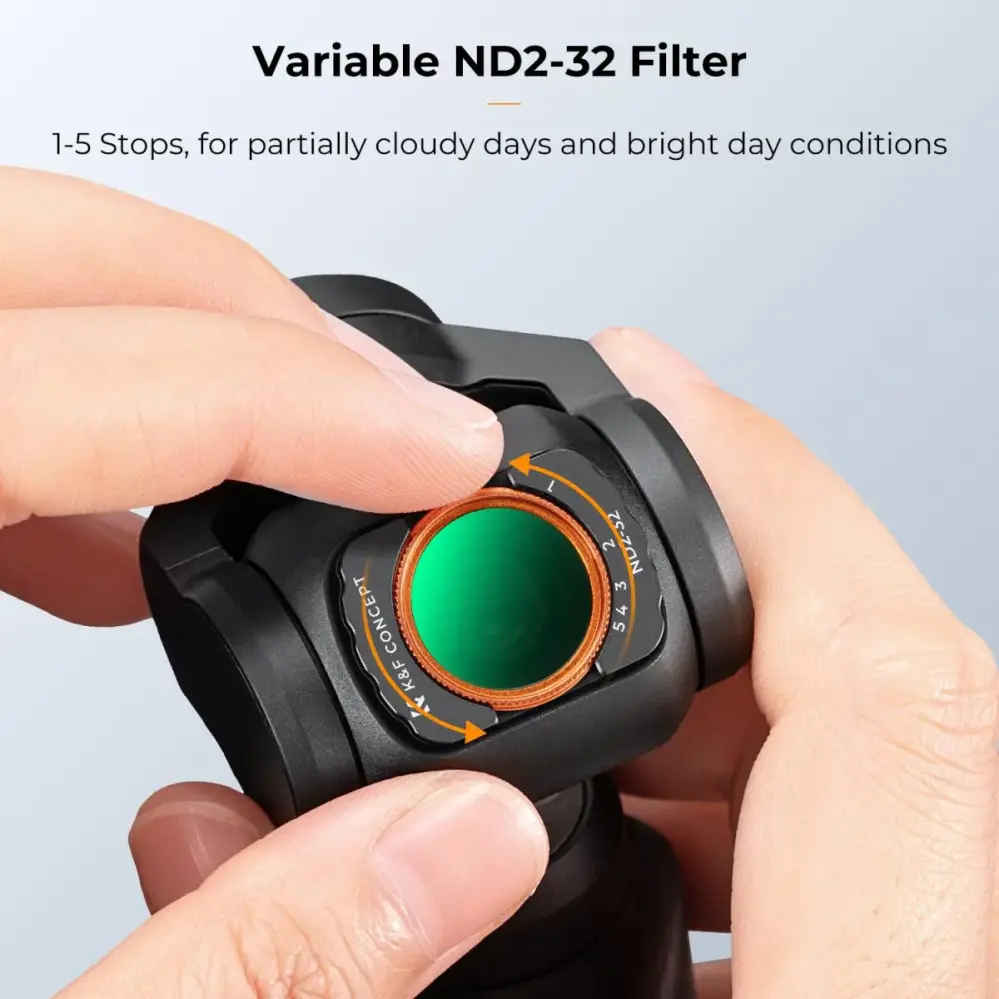  K&F Concept Variabelt ND2-32-filter for DJI Osmo Pocket 3 Rask levering fra Sverige.
