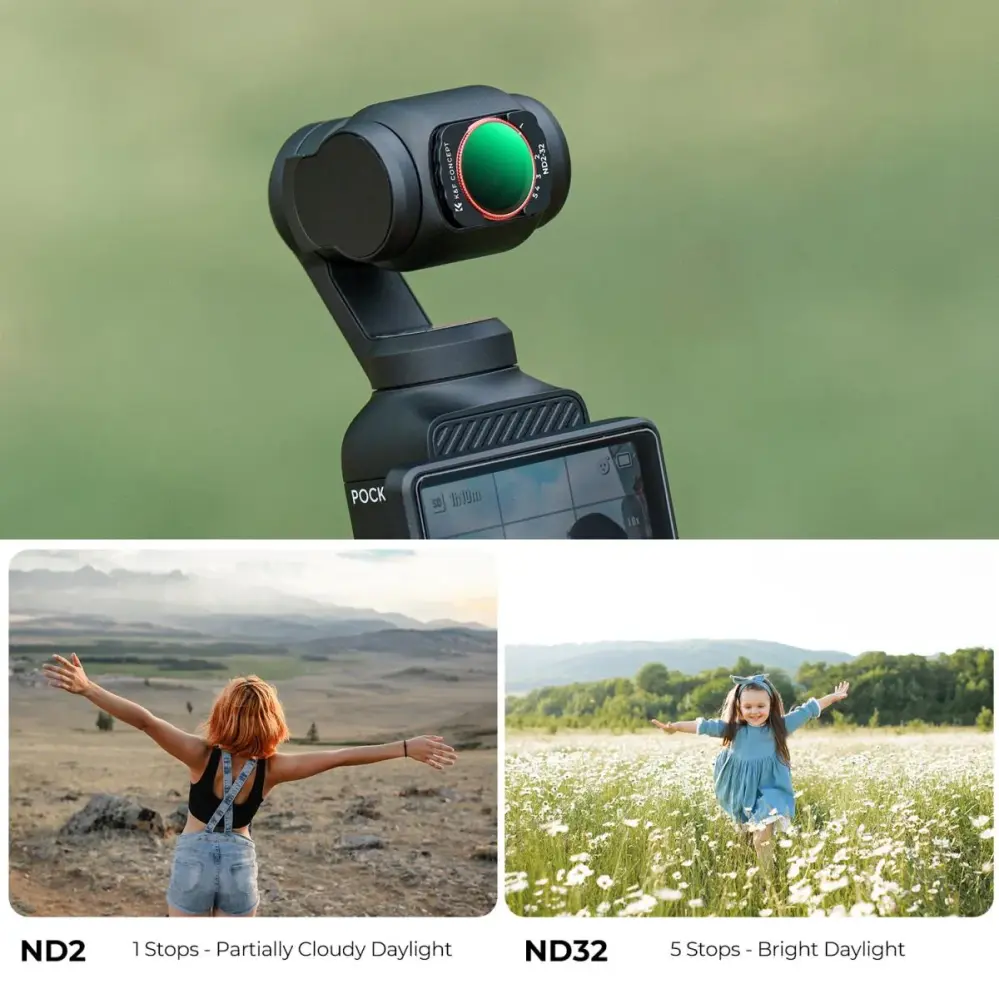  K&F Concept Variabelt ND2-32-filter for DJI Osmo Pocket 3 Rask levering fra Sverige.