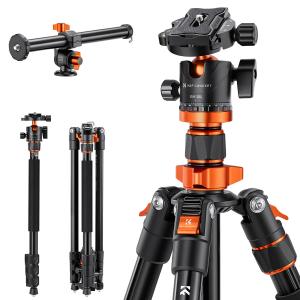  K&F Concept Kamerastativ med tilt-svivel og midtsøyle 196cm / 231cm Rask levering fra Sverige.