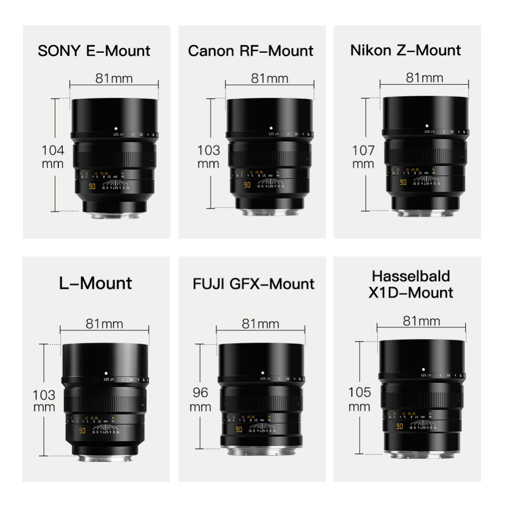 TTArtisan TTArtisan 90mm f/1.25 objektiv for Canon EOS R