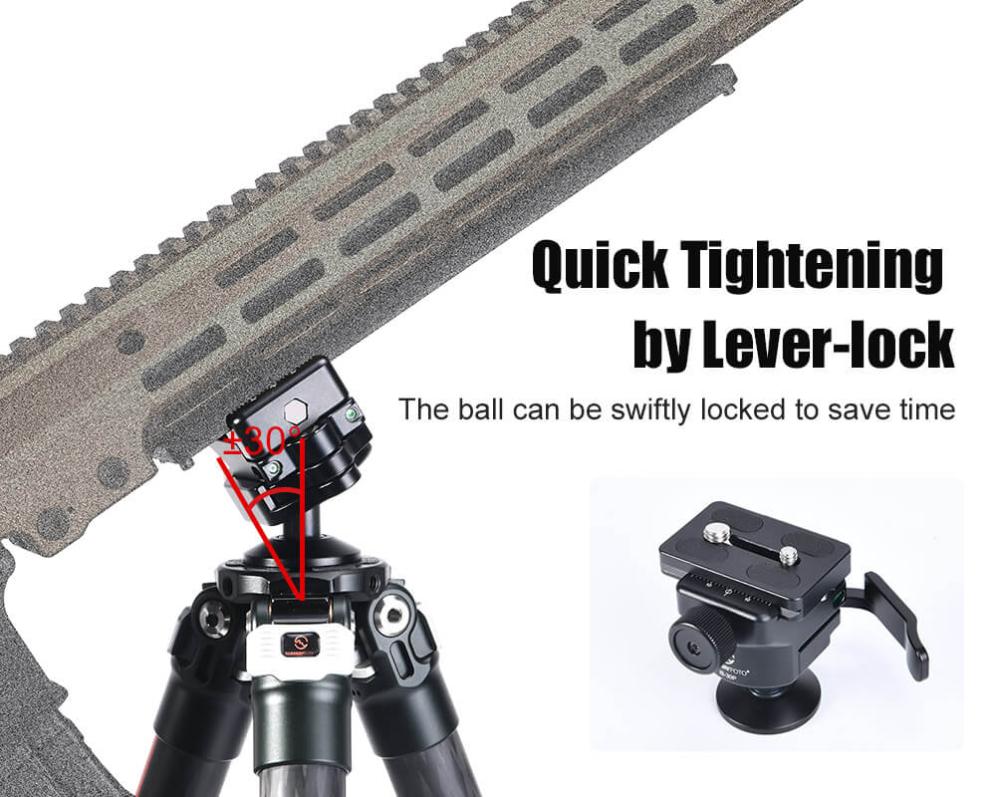 Sunwayfoto Sunwayfoto IB-30P Lavprofilskulehode inverted med feste Picatinny & Arca Swiss