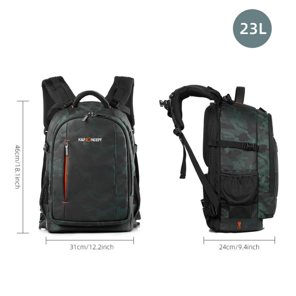 K&F Concept K\&F Concept Kameraryggsekk med stor kameroppbevaring IPX4