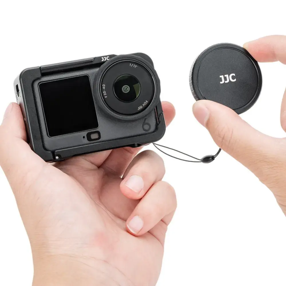  JJC linsebeskyttelsesring i silikon og objektivdeksel for DJI Osmo Action 6 Rask levering fra Sverige.
