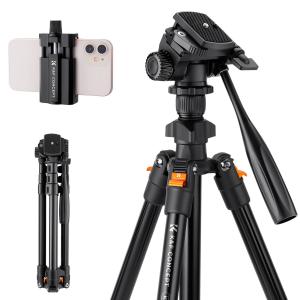  K&F Concept Kamerastativ 162cm med videohode & mobilholder Rask levering fra Sverige.