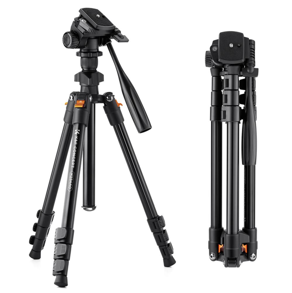 K&F Concept K&F Concept Kamerastativ 162cm med videohode & mobilholder