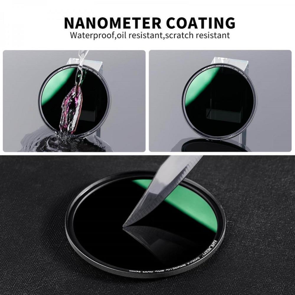  K&F Concept Magnetisk ND-filter ND8 med adapterring og magnetisk lokk Rask levering fra Sverige.