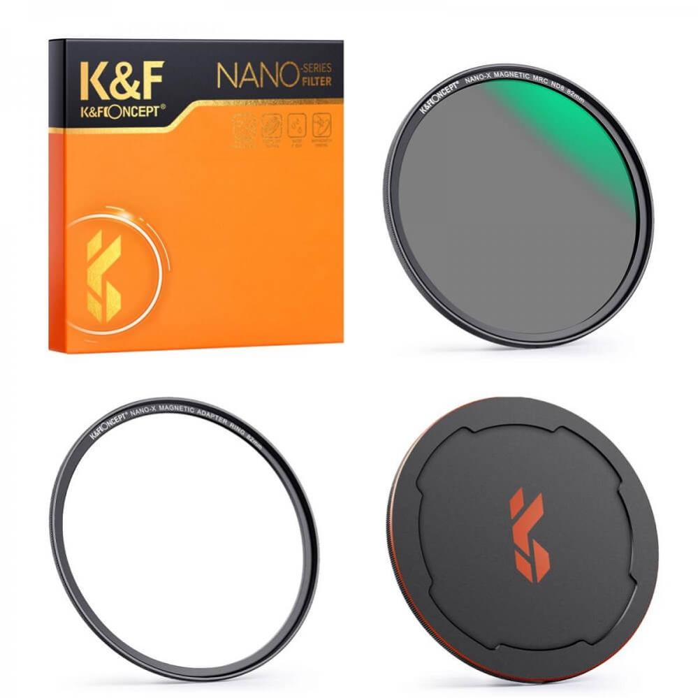  K&F Concept Magnetisk ND-filter ND8 med adapterring og magnetisk lokk Rask levering fra Sverige.