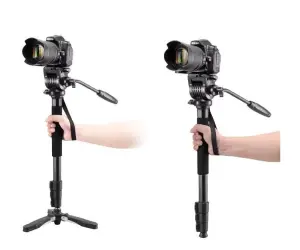  Ettbensstativ med videohode og f&oslash;tter 145cm 5kg - Weifeng Rask levering fra Sverige.