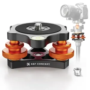  K&F Concept LP-48 nivelleringsbase for stativ &plusmn;5&deg; &ndash; 15 kg Rask levering fra Sverige.
