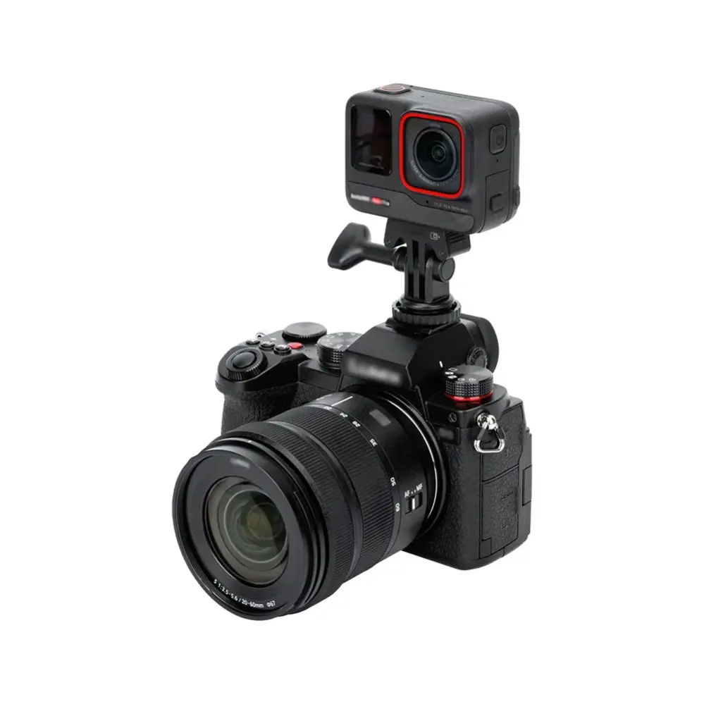  JJC adapter for å feste actionkameraer til blitssko og 1/4-tommers gjenge Rask levering fra Sverige.