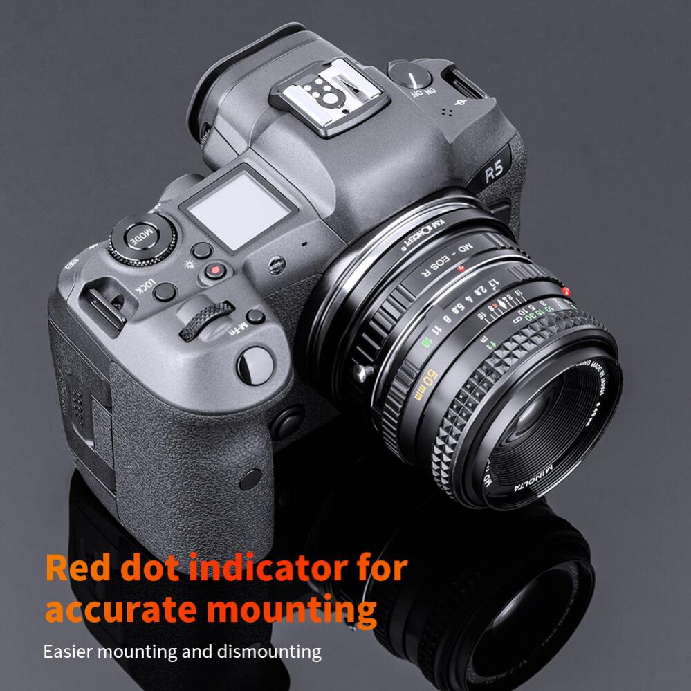 K&F Concept K&F Objektivadapter for Minolta MD objektiv for Canon EOS R kamerahus