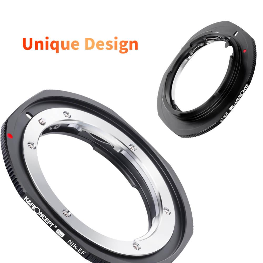 K&F Concept K&F Objektivadapter til Nikon F AF AI AI-S objektiv for Canon EOS kamerahus
