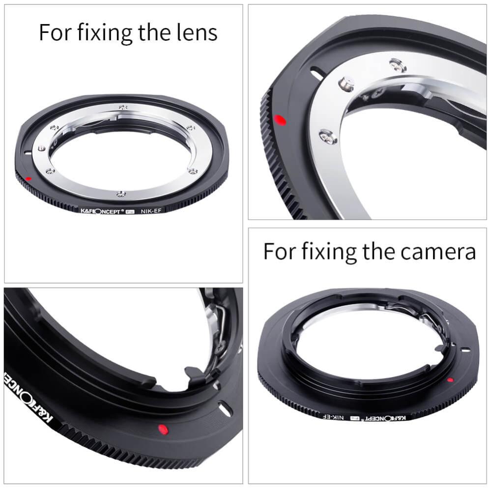 K&F Concept K&F Objektivadapter til Nikon F AF AI AI-S objektiv for Canon EOS kamerahus