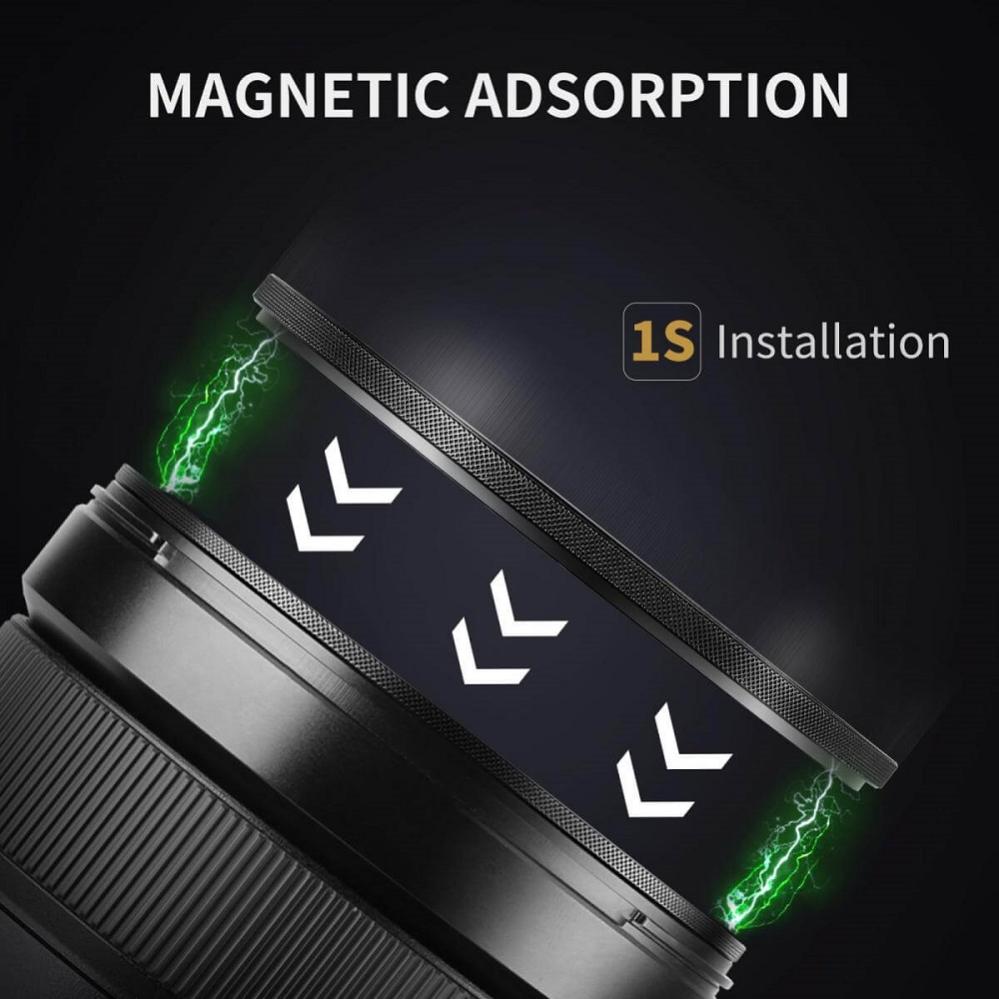 K&F Concept K&F Concept Magnetisk ND-filter ND8 med adapterring & magnetlokk