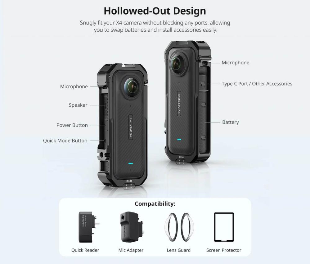  Ulanzi Kamerabur for Insta360 X4 Rask levering fra Sverige.