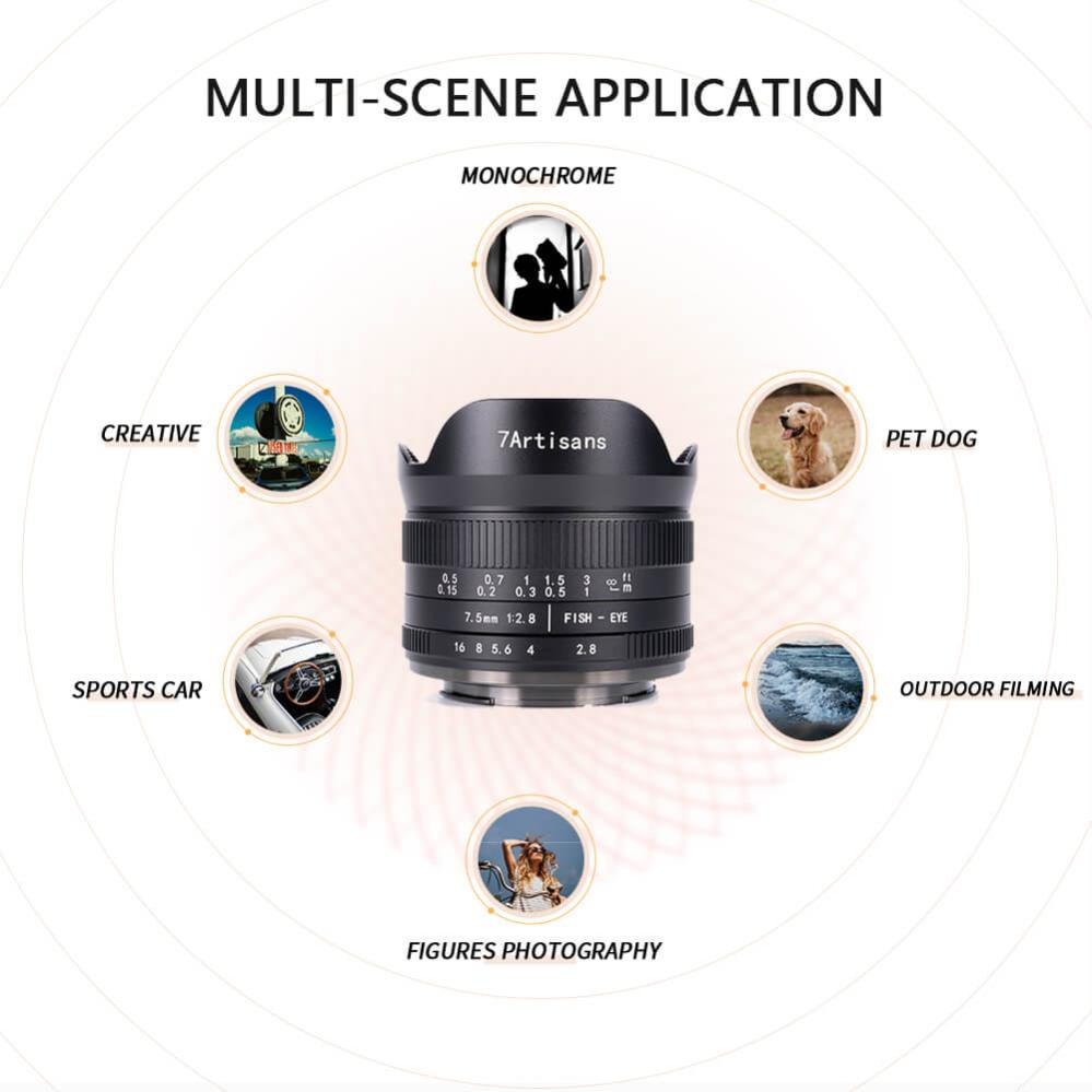 7Artisans 7Artisans 7.5mm f/2.8 II Fisheye-objektiv APS-C for Fujifilm X