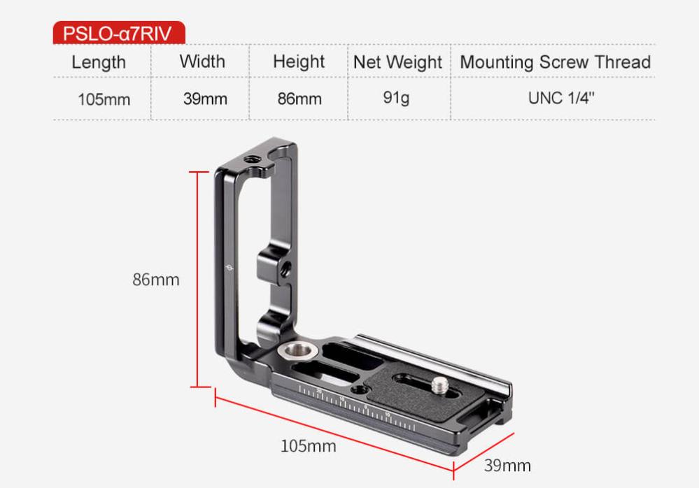 Sunwayfoto Sunwayfoto L-Bracket for Sony A7R IV & A9II med QD-uttak