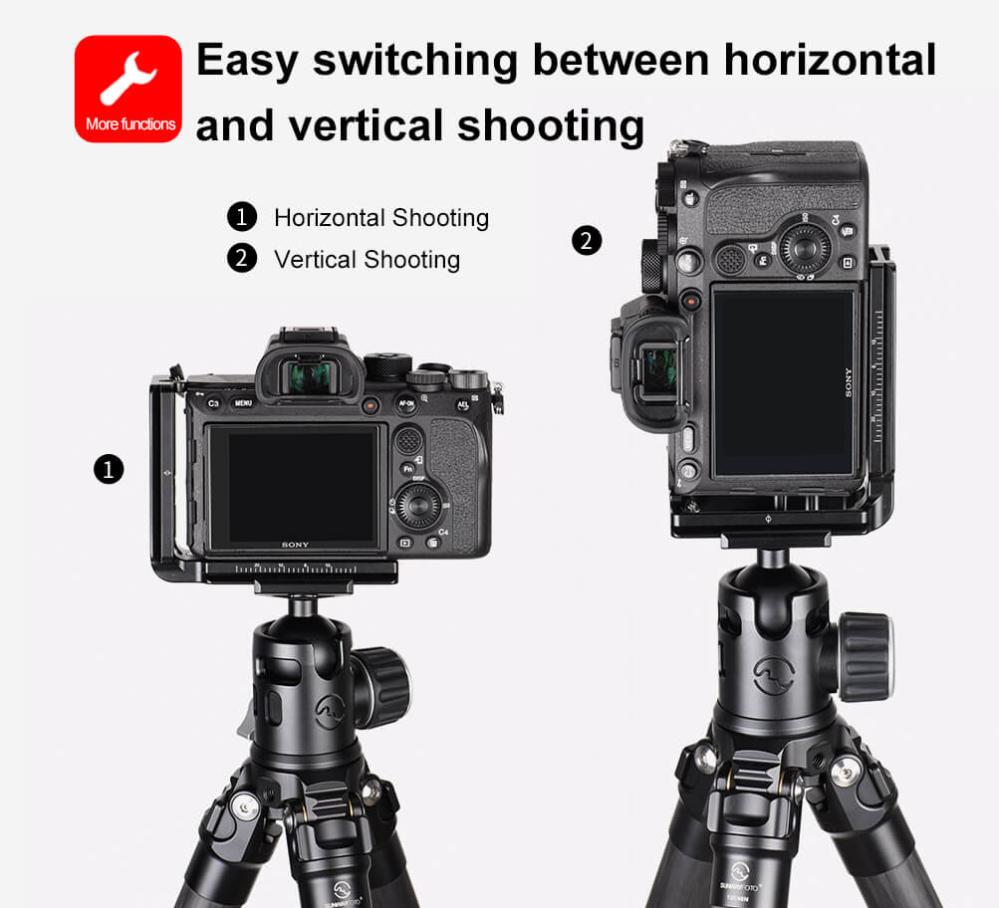 Sunwayfoto Sunwayfoto L-Bracket for Sony A7R IV & A9II med QD-uttak