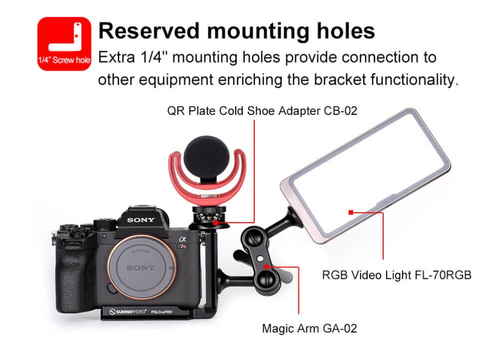 Sunwayfoto Sunwayfoto L-Bracket for Sony A7R IV & A9II med QD-uttak
