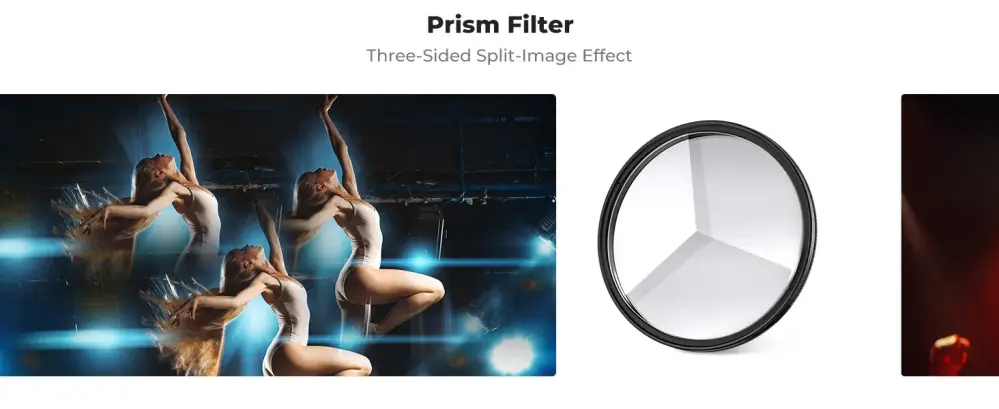  K&F Concept Kaleidoskopfilter 58 mm – Trekantet prismefilter Rask levering fra Sverige.