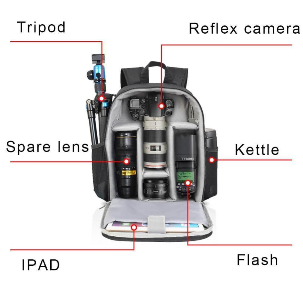 Caden Caden grønn Kameraryggsekk for 1 stk DSLR + 2–5 stk objektiv + 1 stk blits